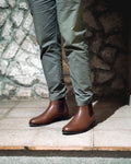 Mellow - Men's Brown Pebble Grain Chelsea Boot