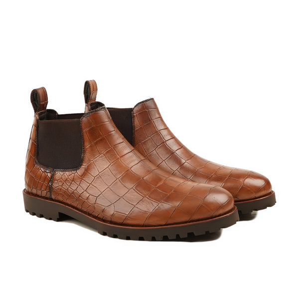 Crnomelj - Men's Tan Brown Calf Leather Chelsea Boot