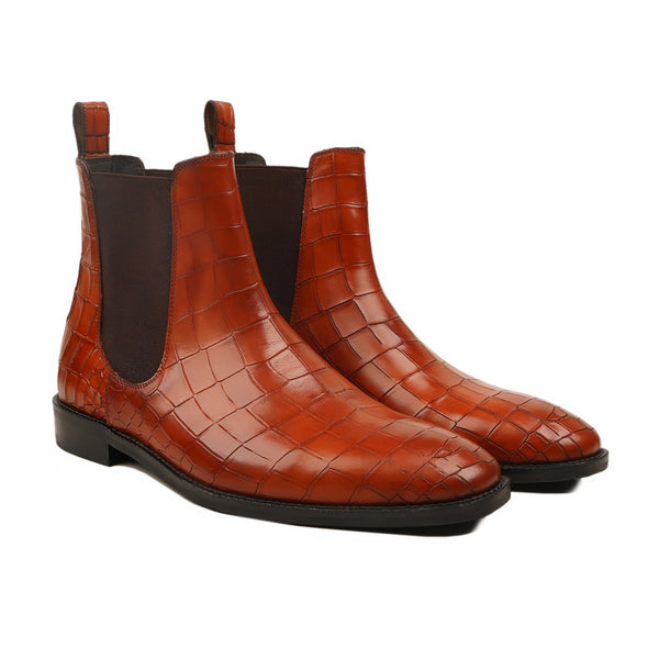 Renjiro - Men's Tan Calf Leather Chelsea Boot