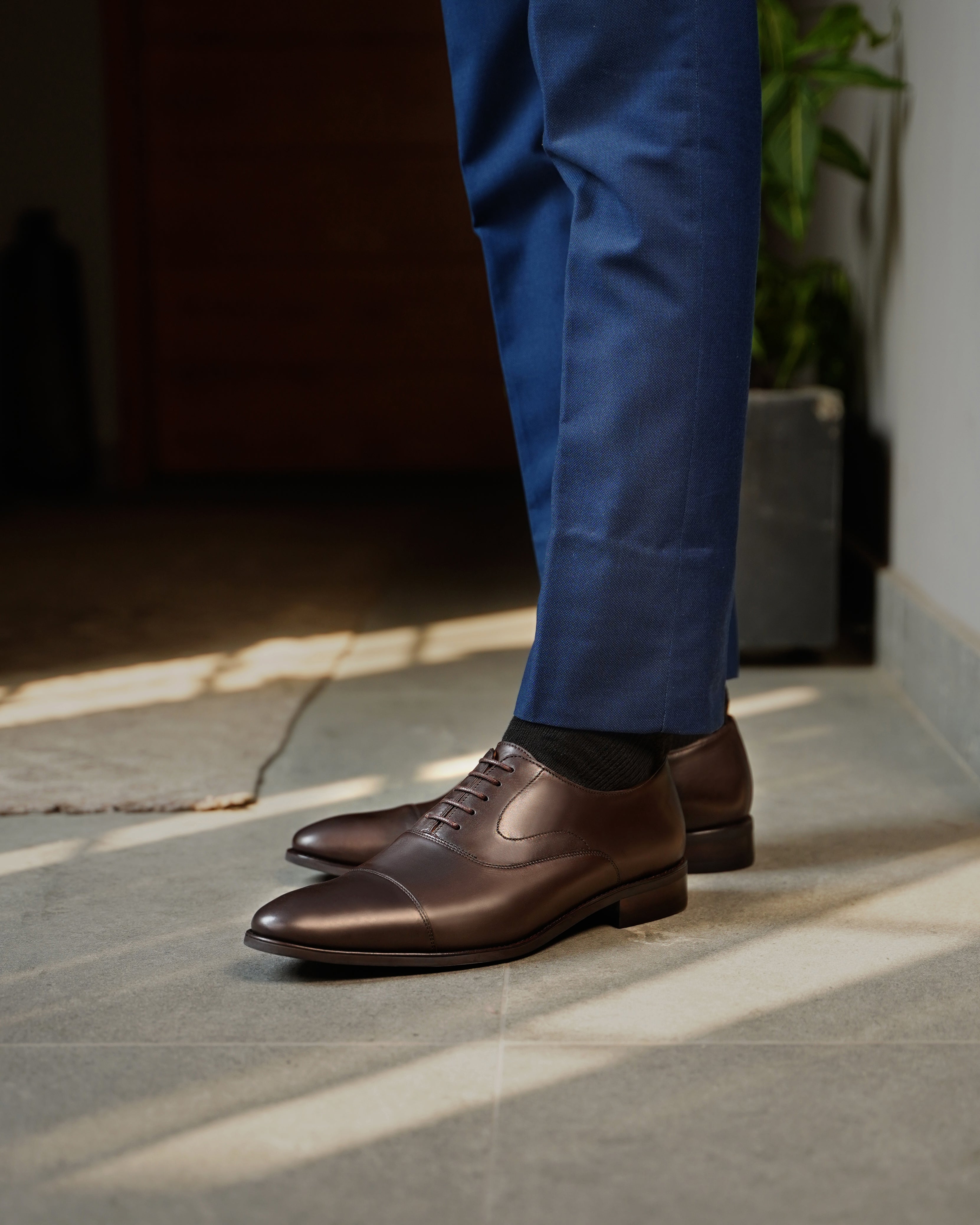 Wickford - Men's Dark Brown Calf Leather Oxford Shoe