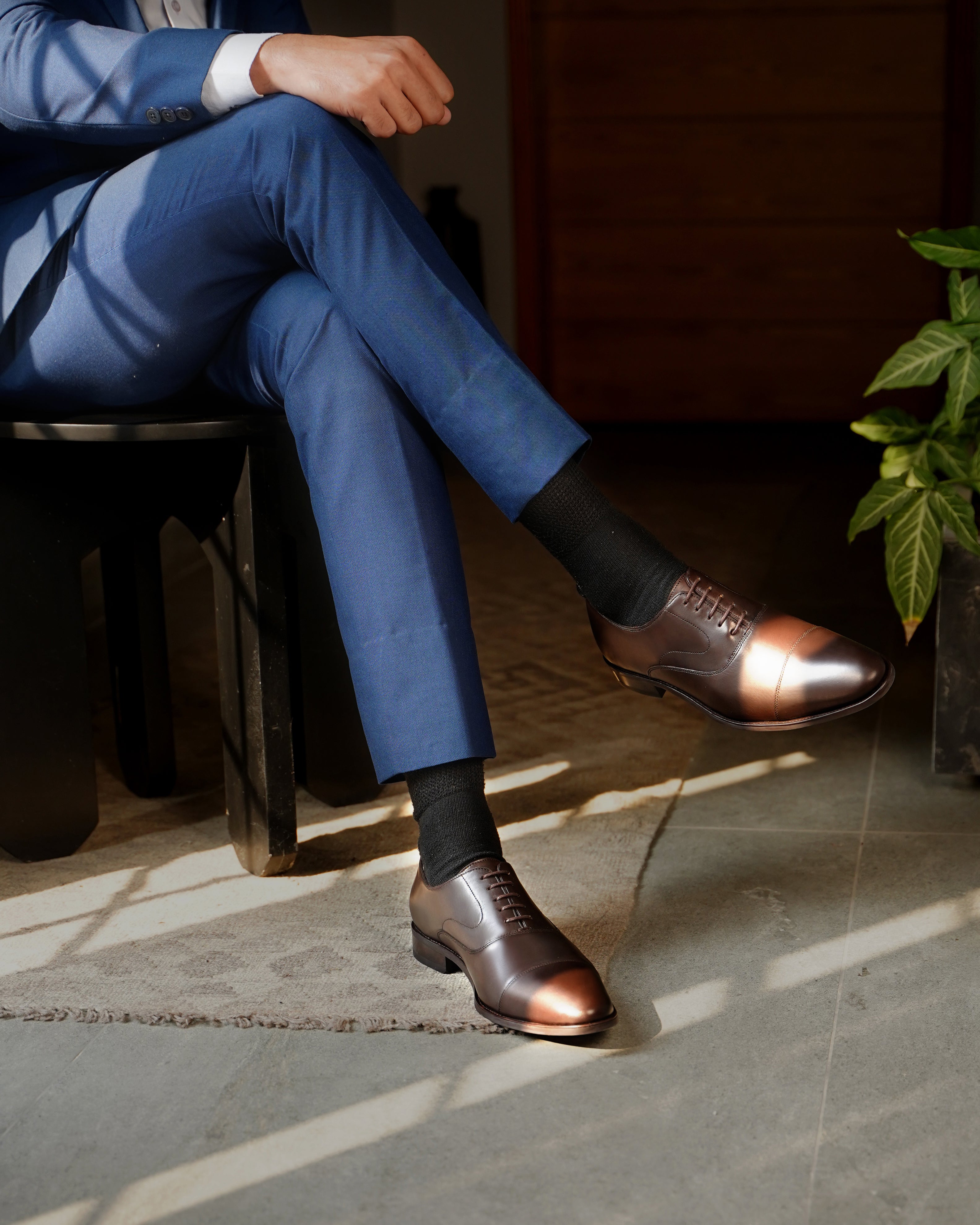 Wickford - Men's Dark Brown Calf Leather Oxford Shoe