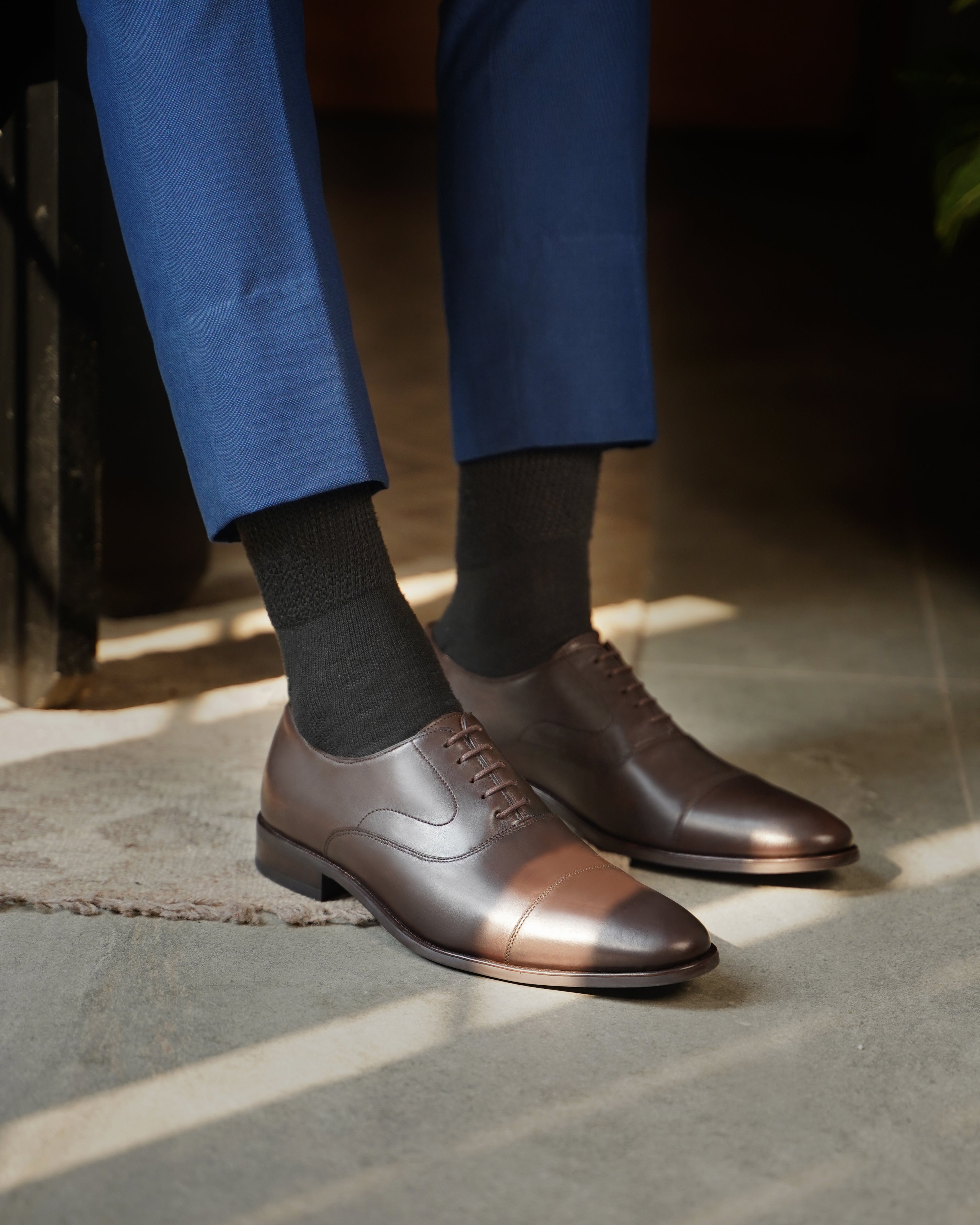 Wickford - Men's Dark Brown Calf Leather Oxford Shoe