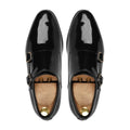 Herning - Men's Black Patent Leather Double Monkstrap