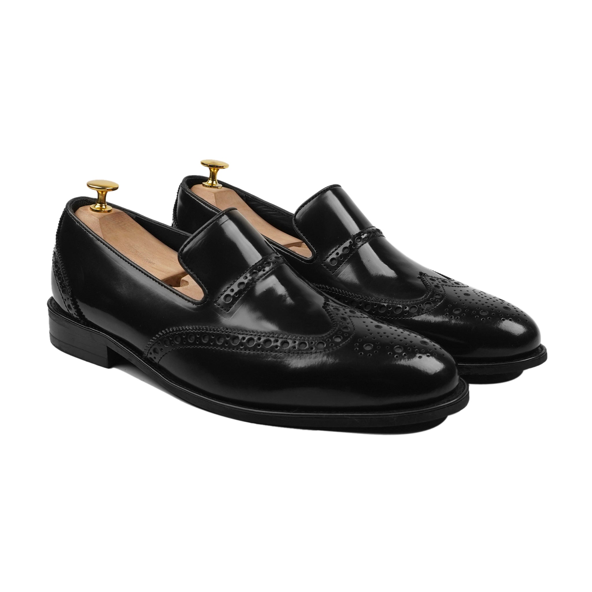 Cuprion - Men's Black Box Leather High Shine Loafer