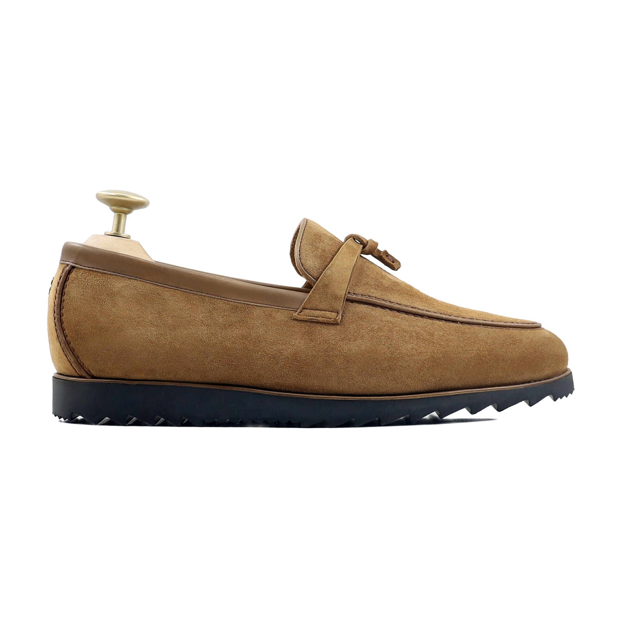 Dacia - Men's Camel Kid Suede Loafer