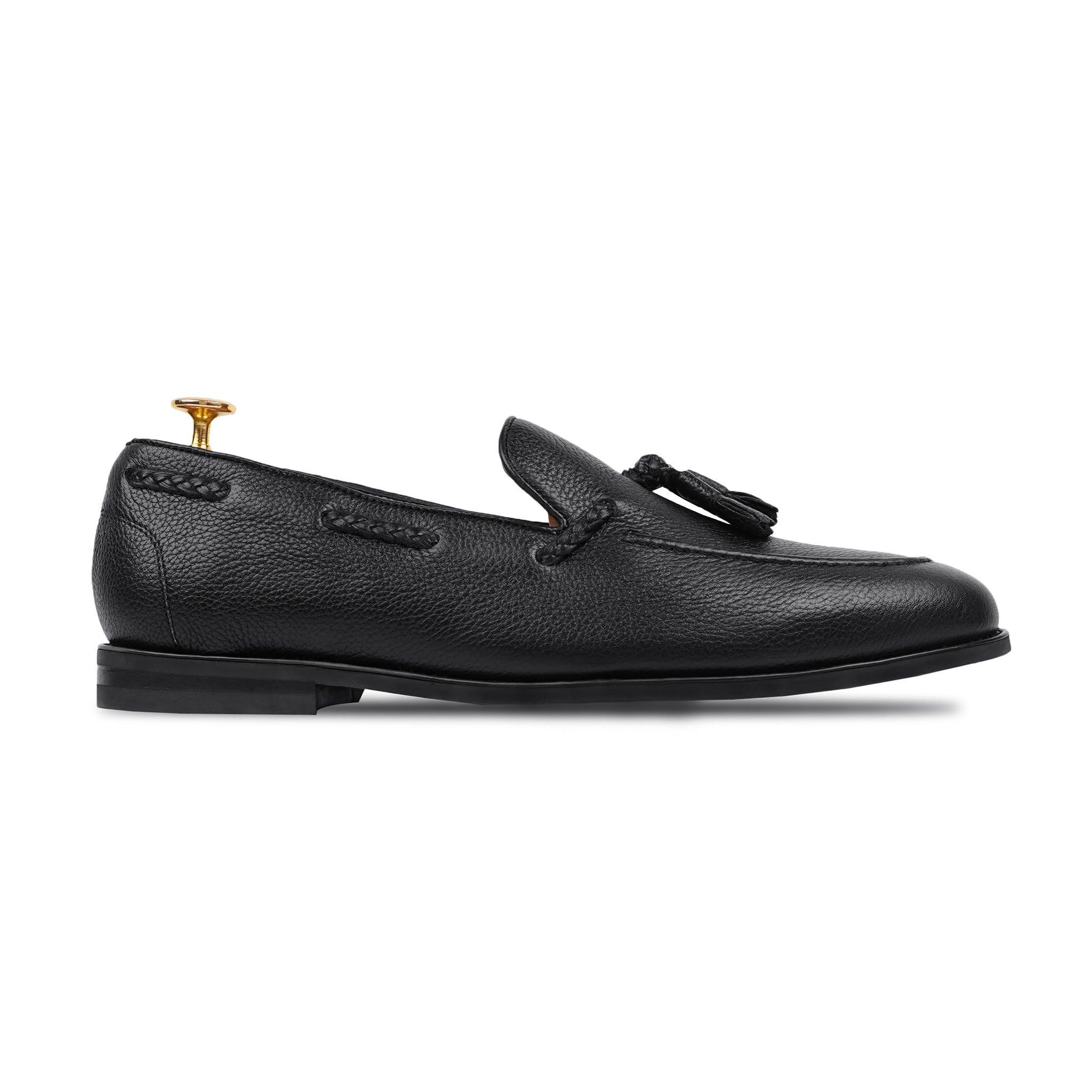 Danver - Men's Black Pebble Grain Leather Loafer