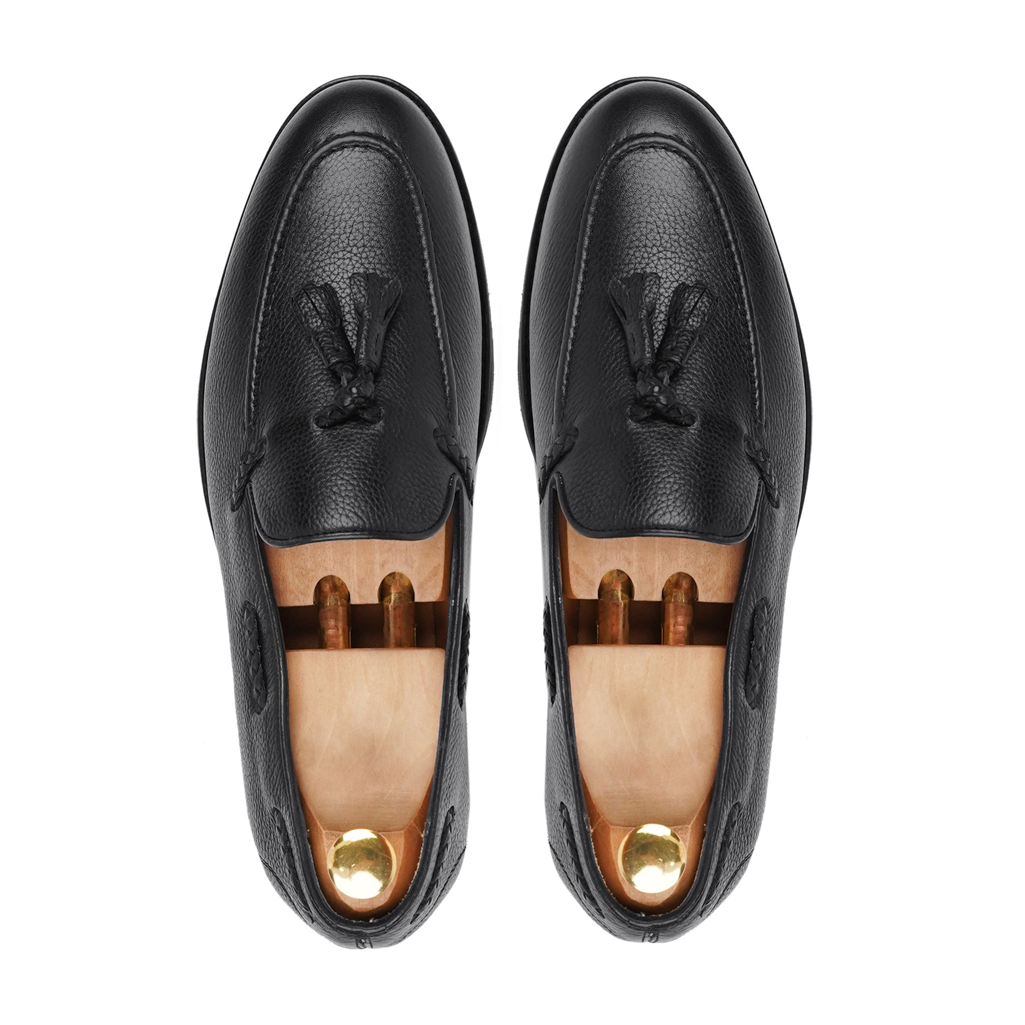 Danver - Men's Black Pebble Grain Leather Loafer