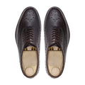 Hideo - Men's Dark Brown Calf Leather Wholecut Shoe