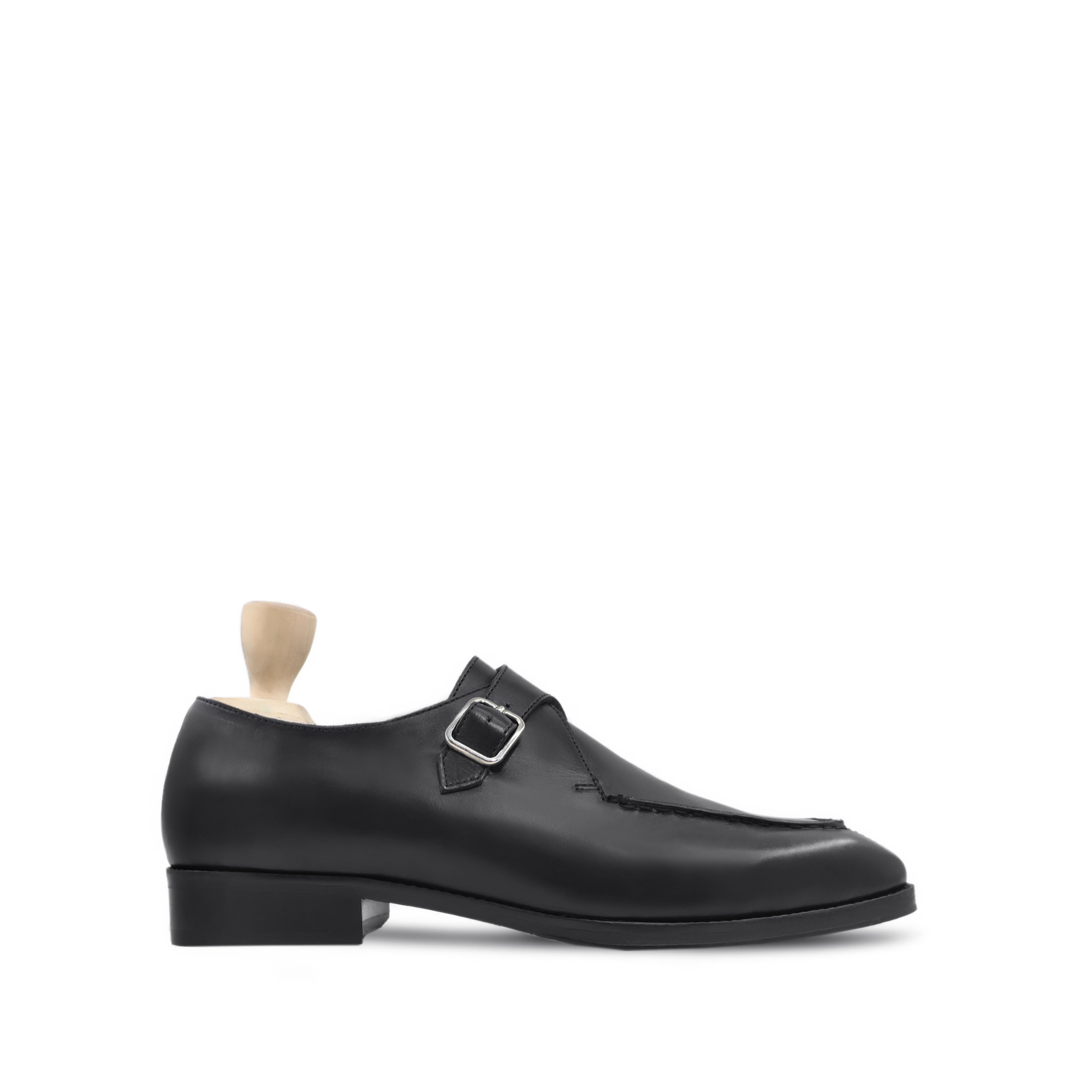 Delos - Men's Black Calf Leather Single Monkstrap