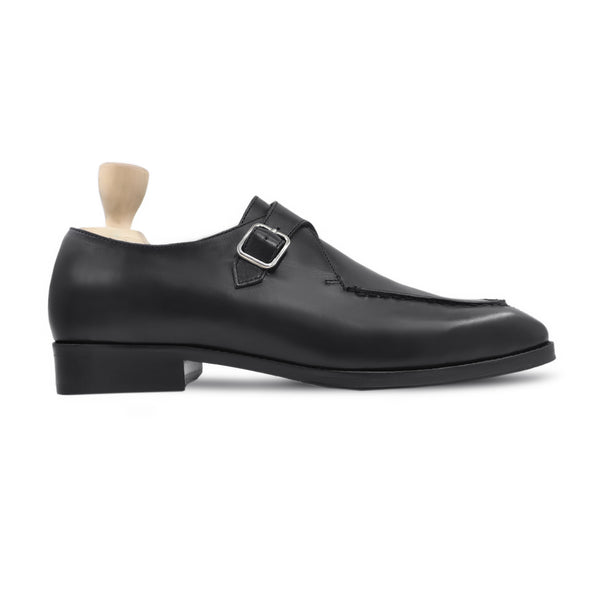 Delos - Men's Black Calf Leather Single Monkstrap