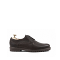 Demian - Men's Dark Brown Pebble Grain Derby Shoe