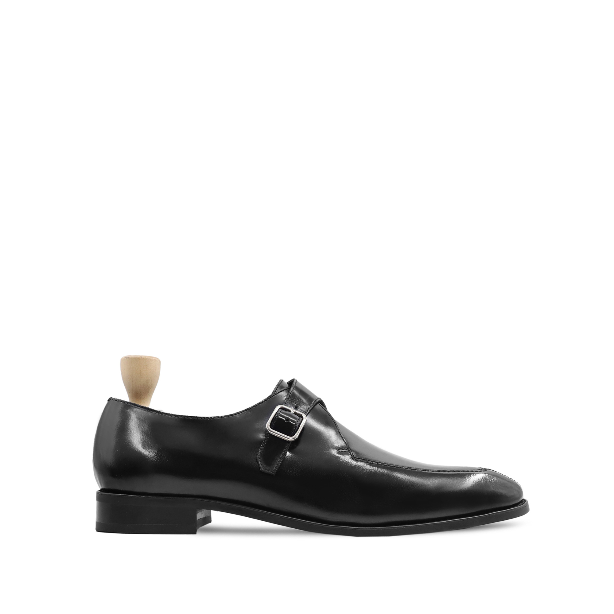 Dodge - Men's Black Box Leather High Shine Single Monkstrap