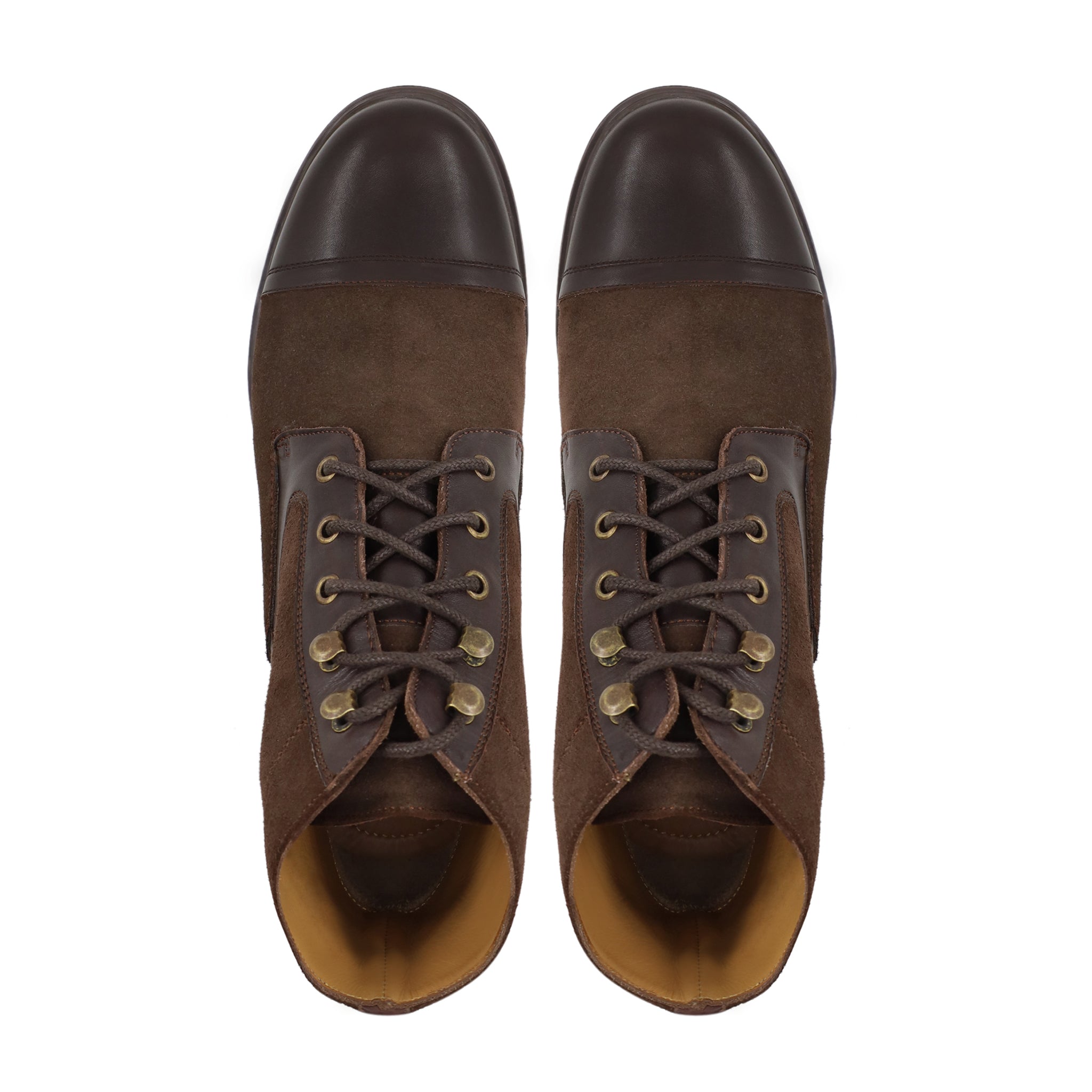 Dosia - Men's Dark Brown Suede and Calf Leather Boot