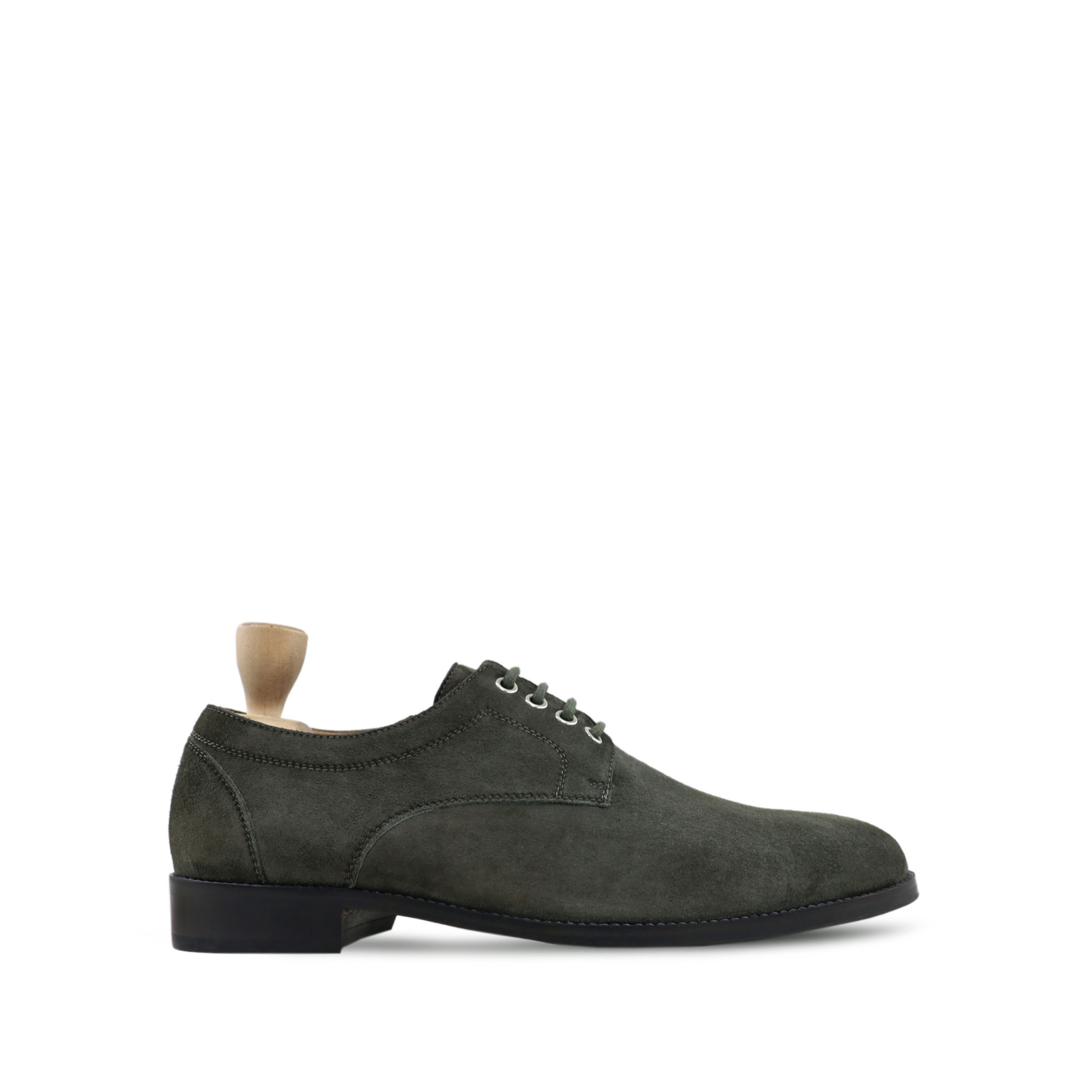 Dudle - Men's Grey Kid Suede Derby