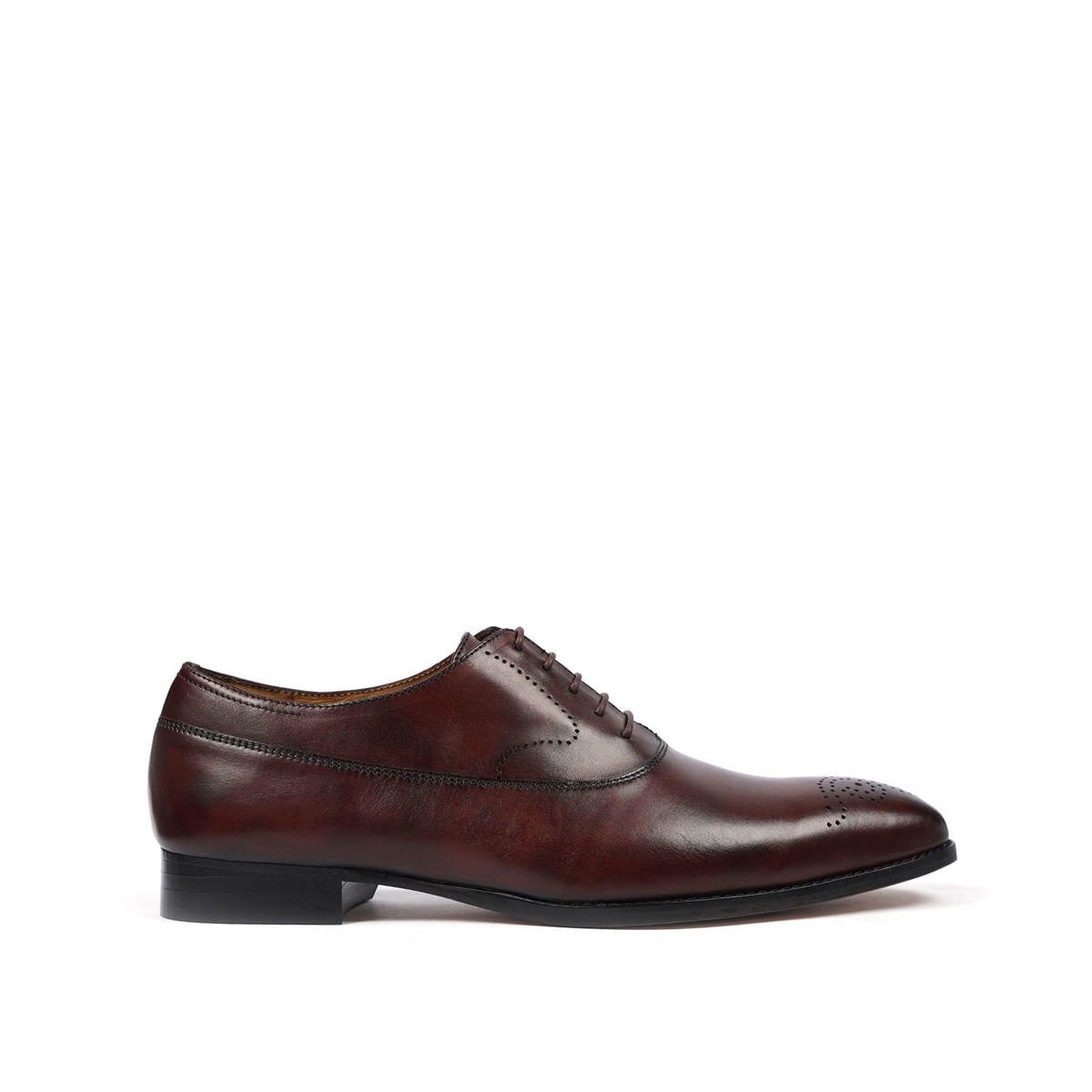 Elado - Men's Dark Brown Calf Leather Oxford Shoe