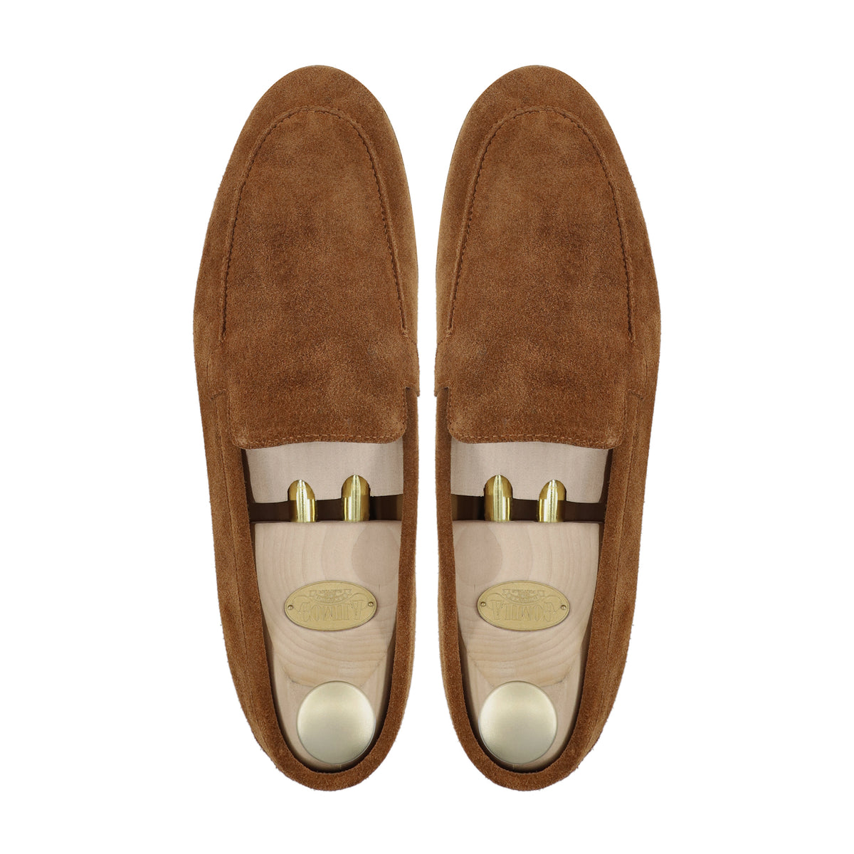 Elbert - Men's Cognac Kid Suede Loafer