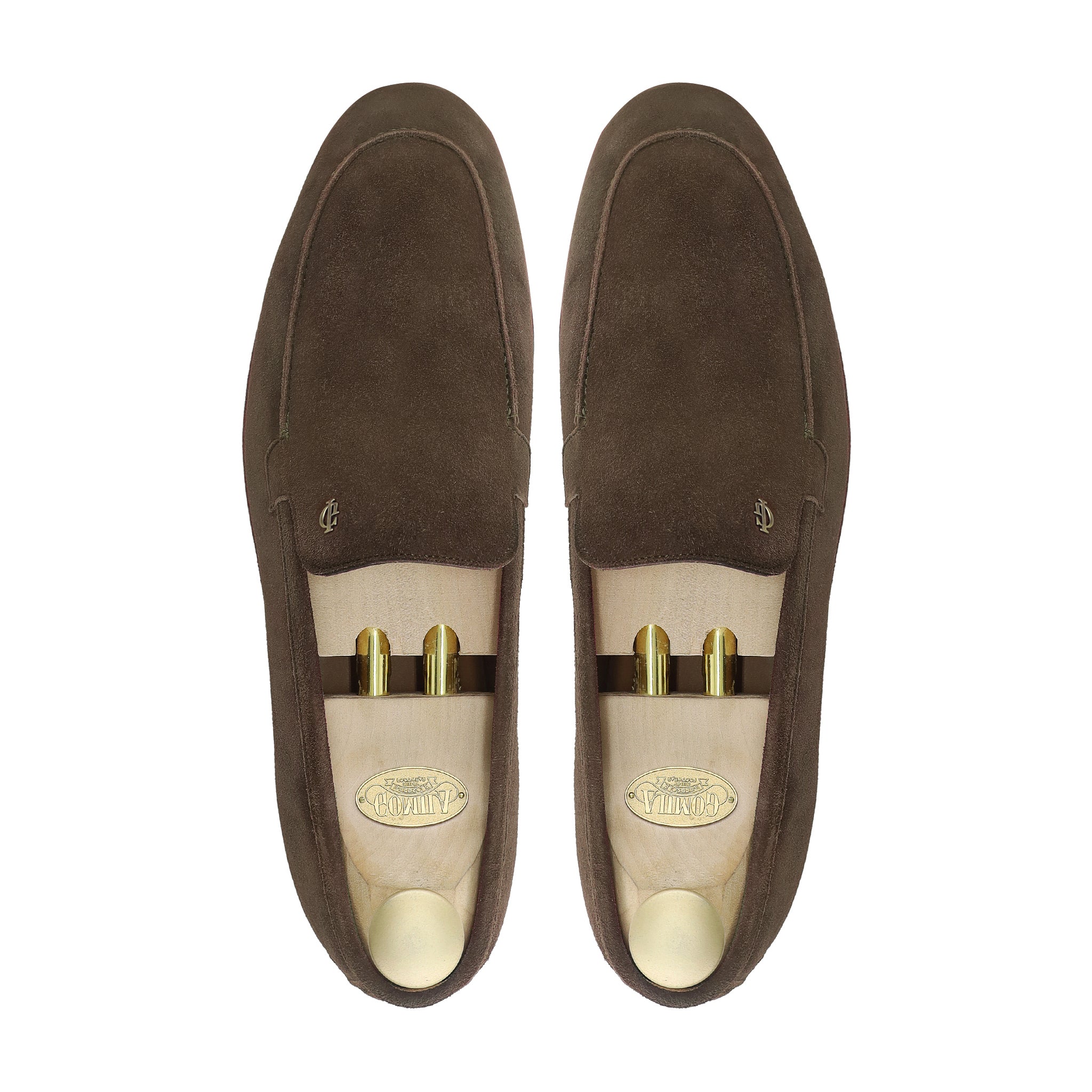 Levert - Men's Dark Brown Kid Suede Loafer