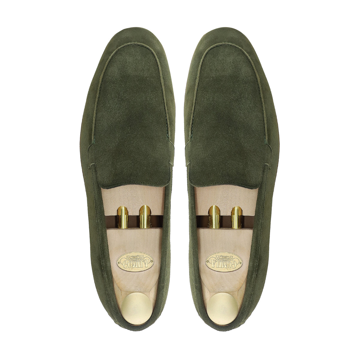 Elbert - Men's Olive Green Suede Loafer