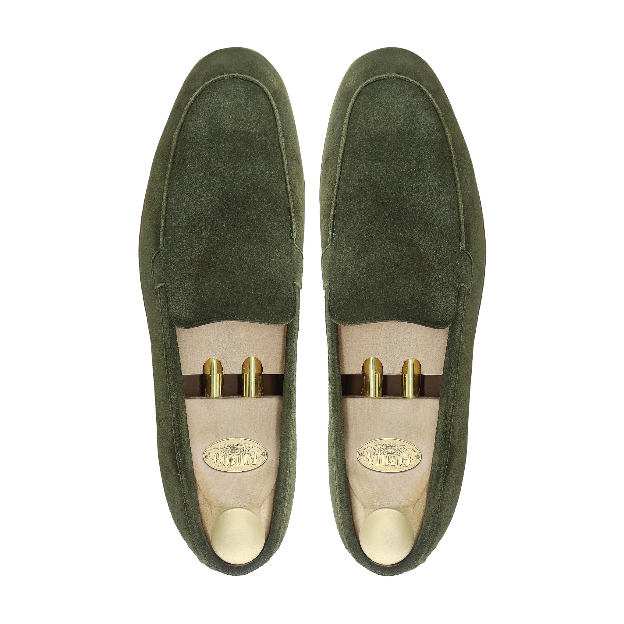 Elbert - Men's Olive Green Suede Loafer