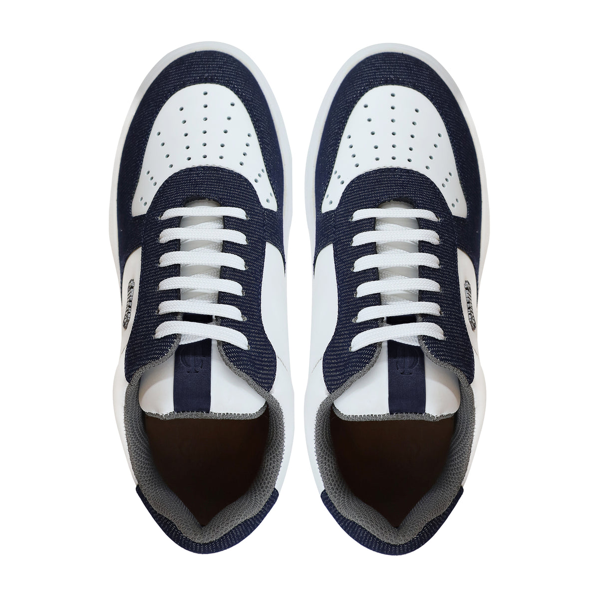 Benzema - Men's White and Blue Sneaker