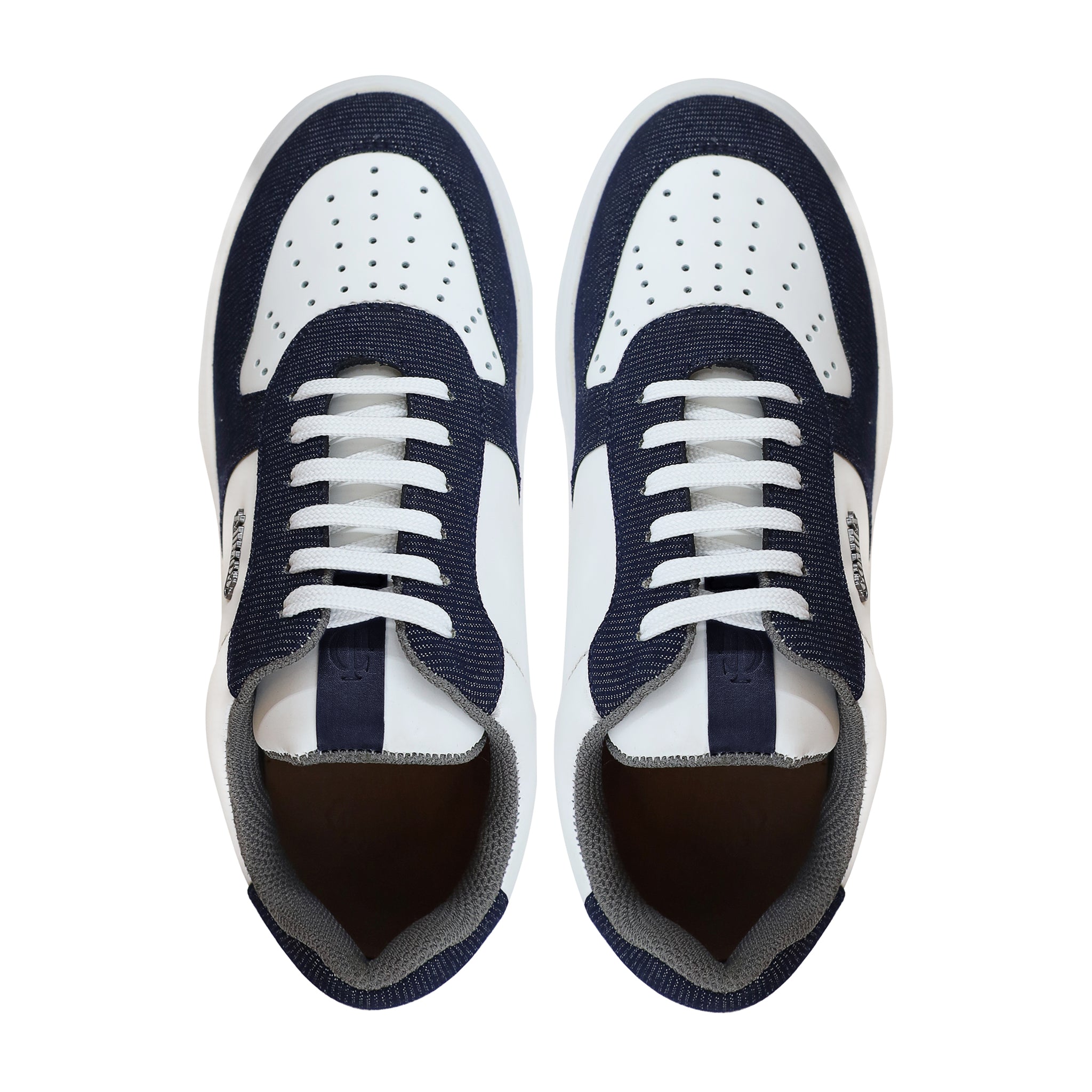 Benzema  - Men's White and Blue Sneaker