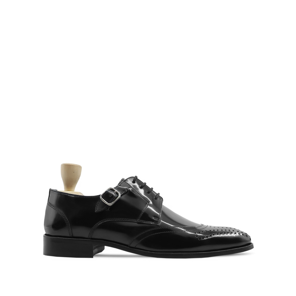 Elverum - Men's Black Box Leather High Shine Derby Shoe