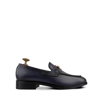 Eric - Men's Midnight Navy Blue Calf Leather Loafer