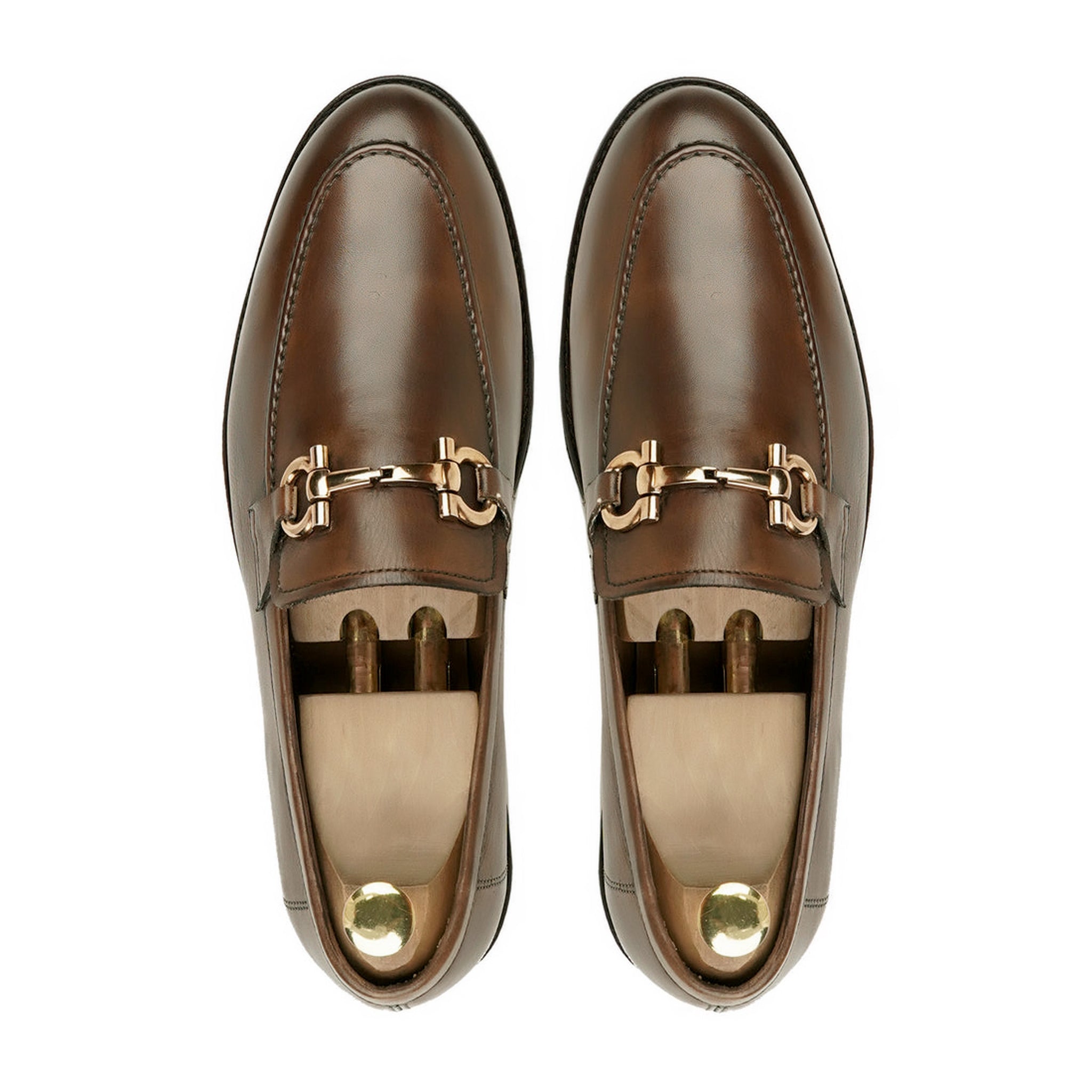 Essen - Men's Brown Patina Calf Leather Loafer