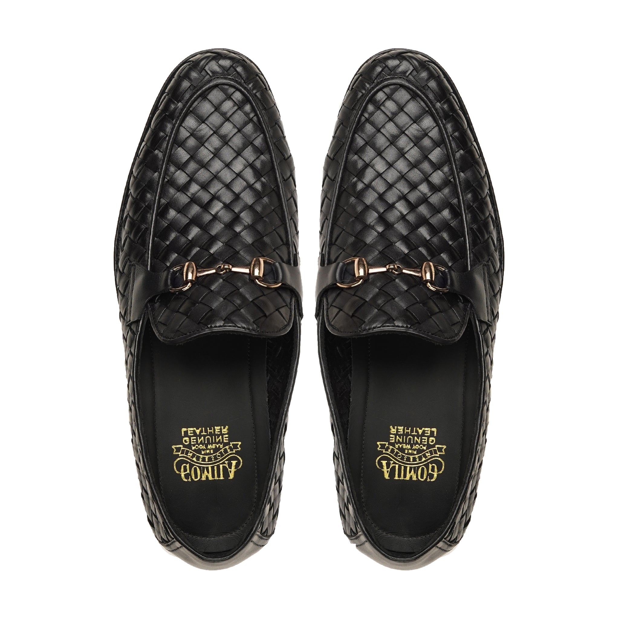 Evie - Men's Black Hand Woven Calf Leather Loafer