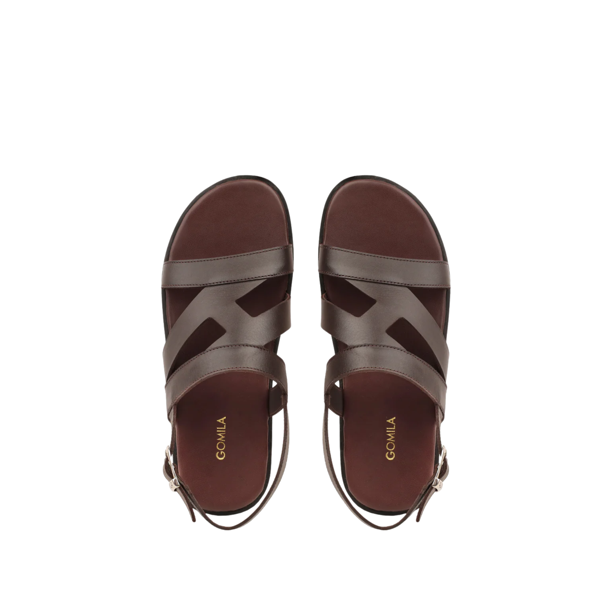 Diego - Men's Dark Brown Calf Leather Sandal