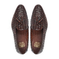 Faenza - Men's Dark Brown Hand Woven Calf Leather Loafer