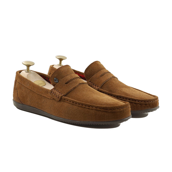 Falchion - Men's Cognac Suede loafer Shoe