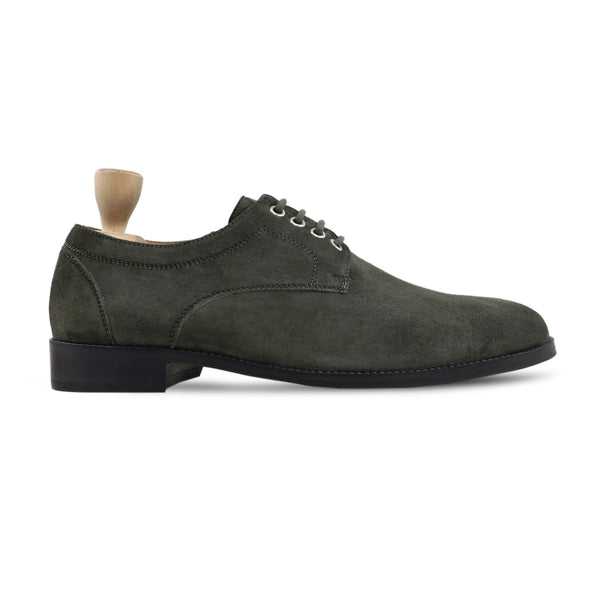 Dudle - Men's Grey Kid Suede Derby