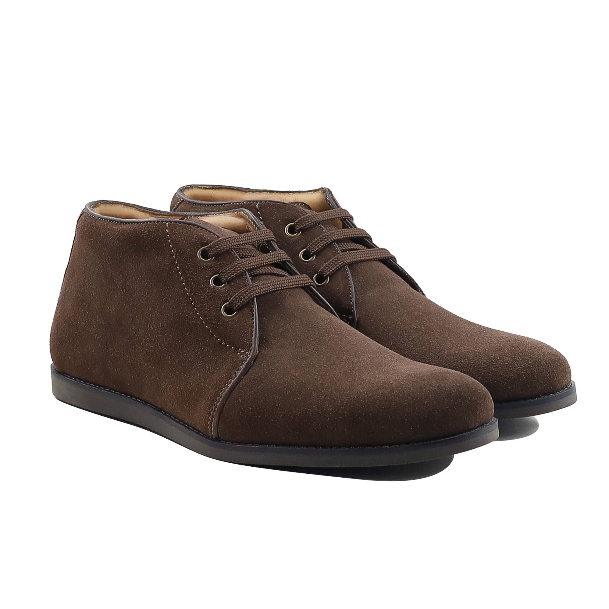 Gabe - Men's Dark Brown Kid Suede Chukka Boot