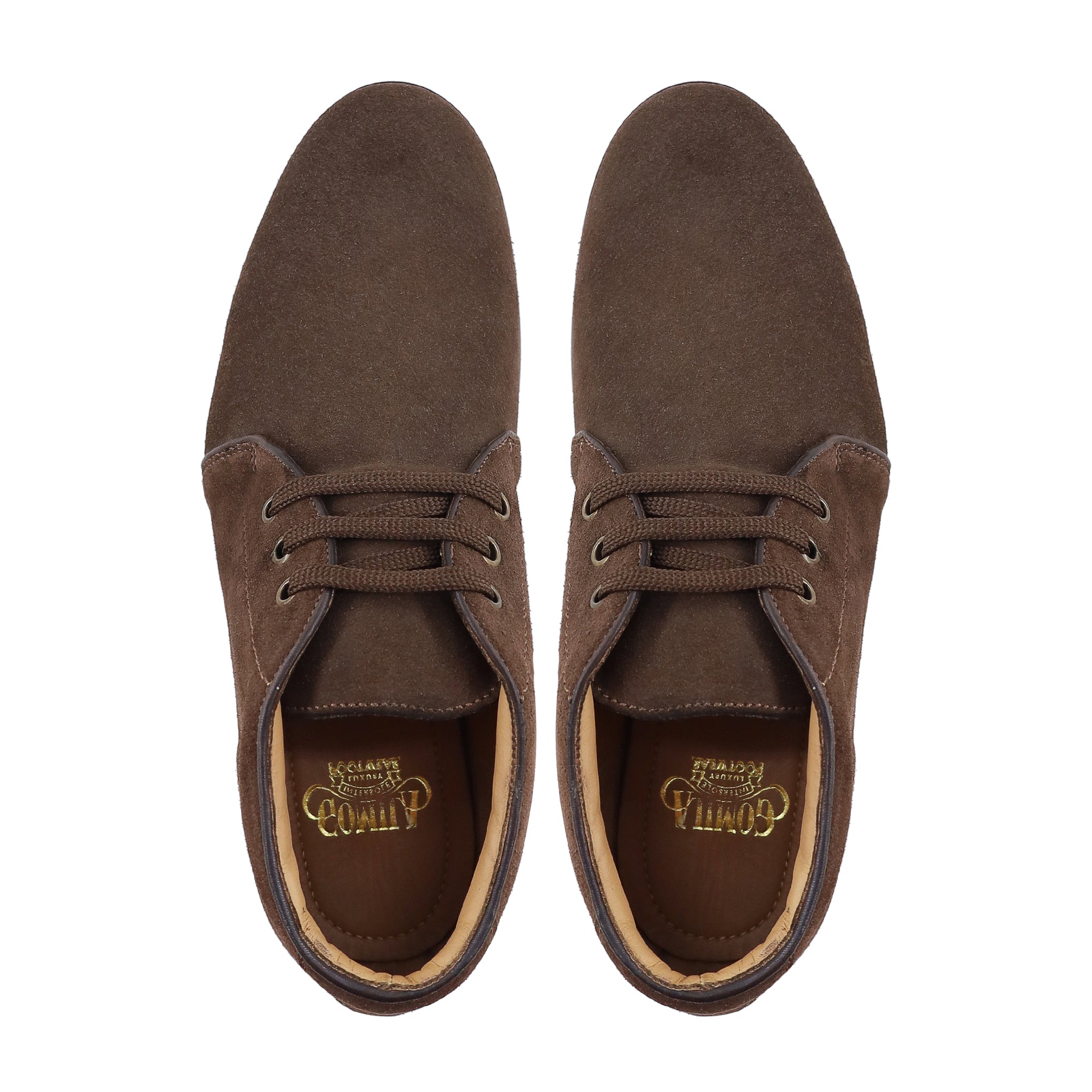 Gabe - Men's Dark Brown Kid Suede Chukka Boot