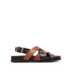 Galo - Men's Dark Brown & Tan Calf Leather Sandal