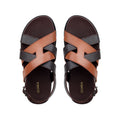 Galo - Men's Dark Brown & Tan Calf Leather Sandal