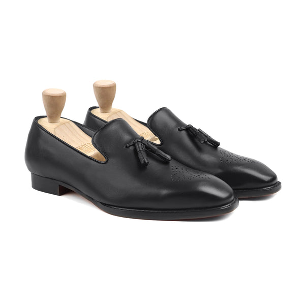 Garcia - Men's Black Calf Leather Loafer
