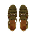 Gaspar - Men's Olive Green Suede Sandal