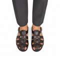 Gaspar - Men's Dark Brown Calf Leather Sandal