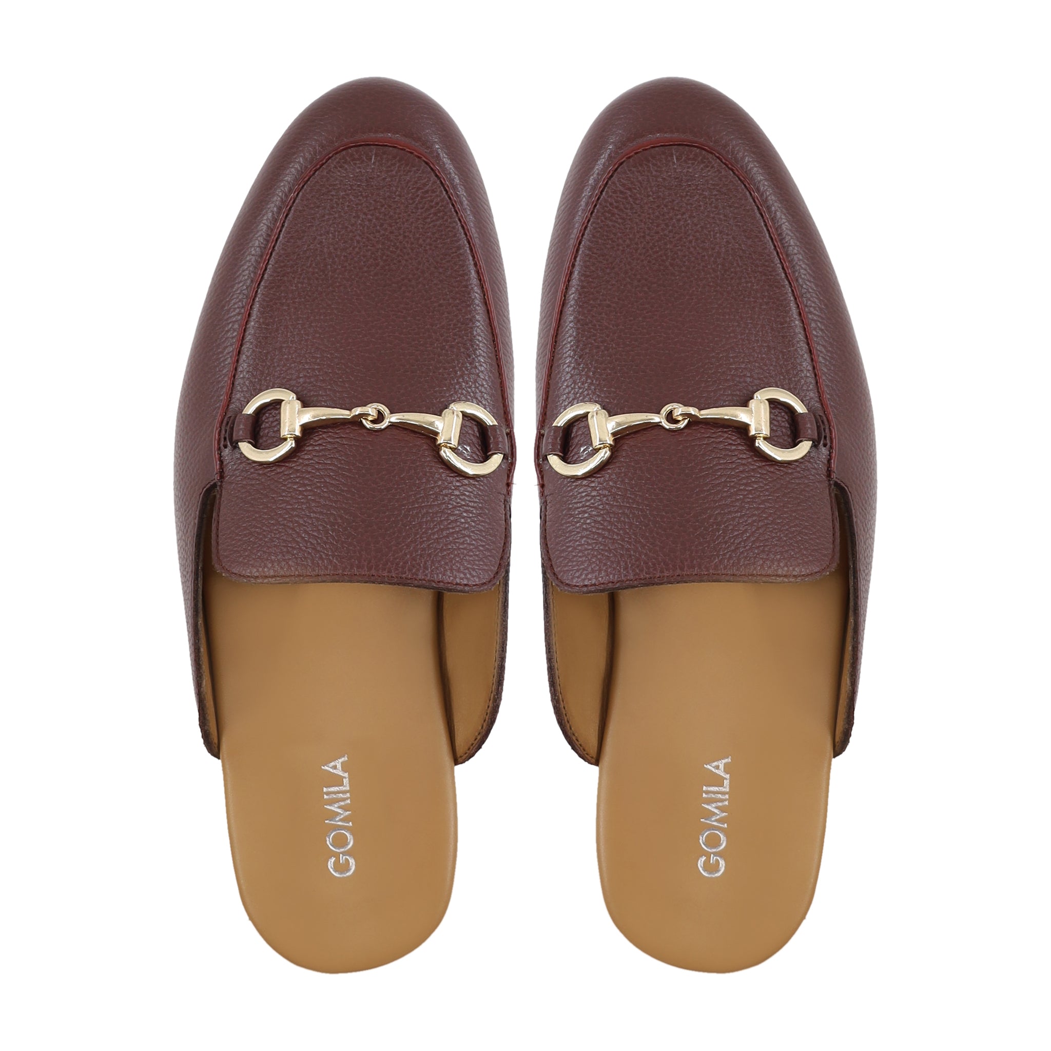 Genesis - Ladies Oxblood Pebble Grain Leather Slipper