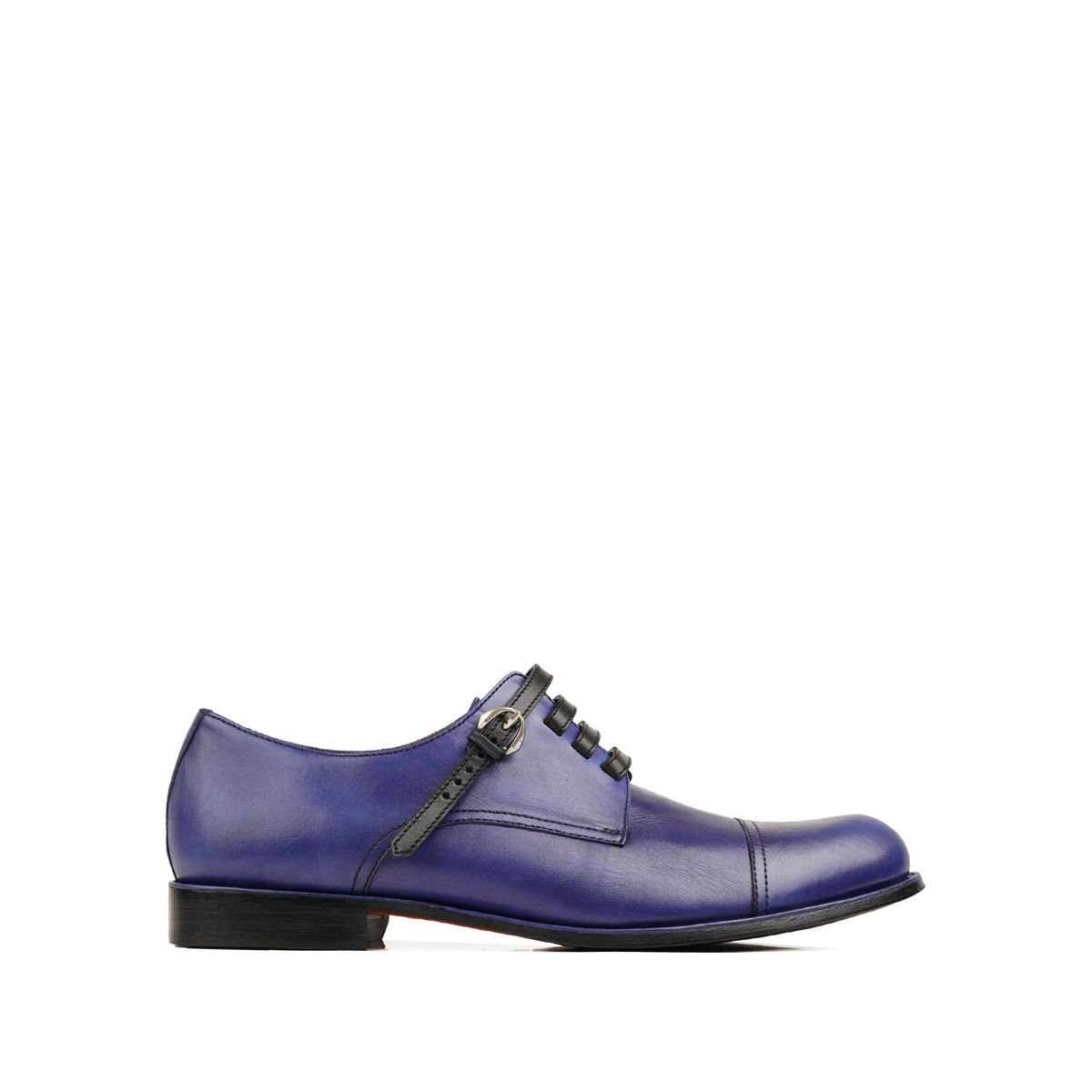 Gibsol - Men's Dark Blue Calf Leather Derby Shoe