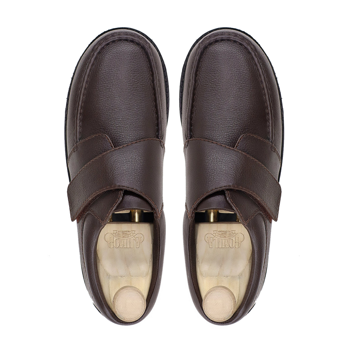 Gile - Dark Brown Pebble Grain Single Monkstrap