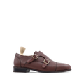 Glacier - Men's Oxblood Pebble Grain Leather Double Monkstrap
