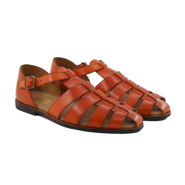 Takuya - Men's Tan Calf Leather Sandal