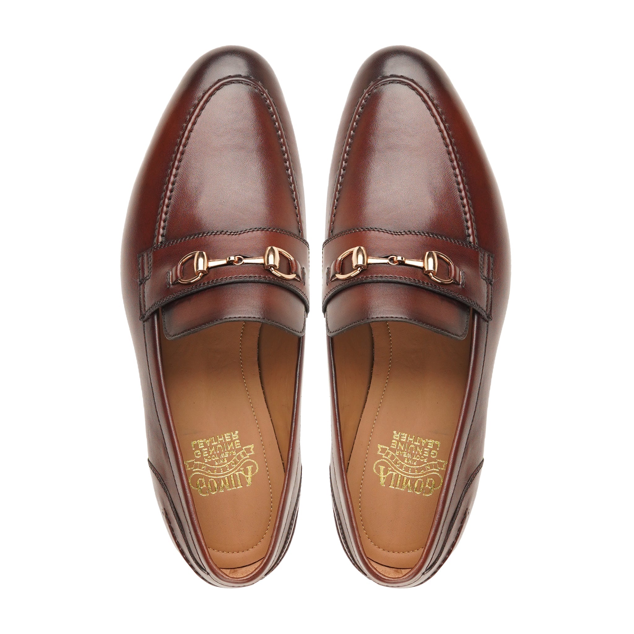 Hadano - Men's Burnished Reddish Brown Calf Leather Loafer