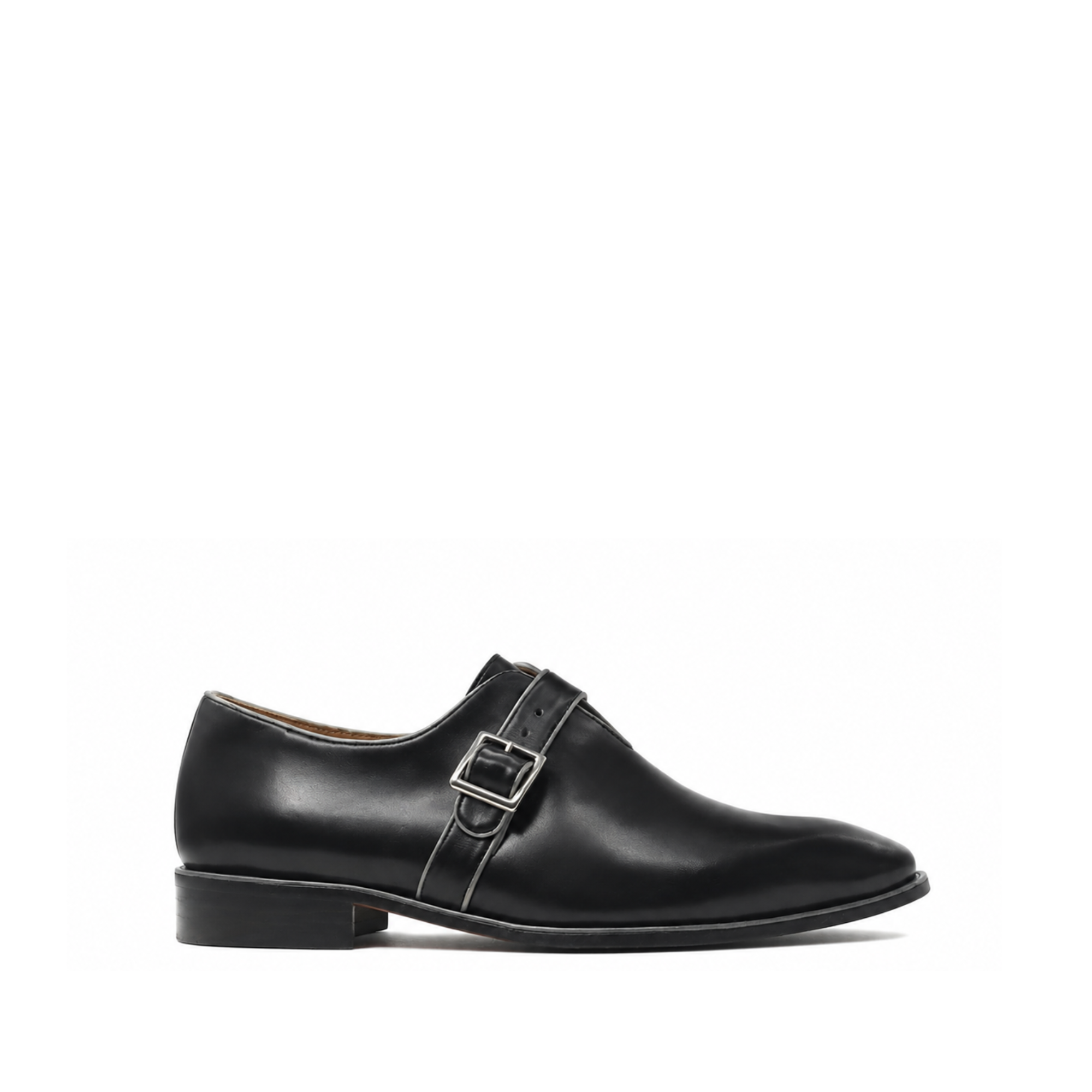 Halford - Men's Black Calf Leather Single Monkstrap