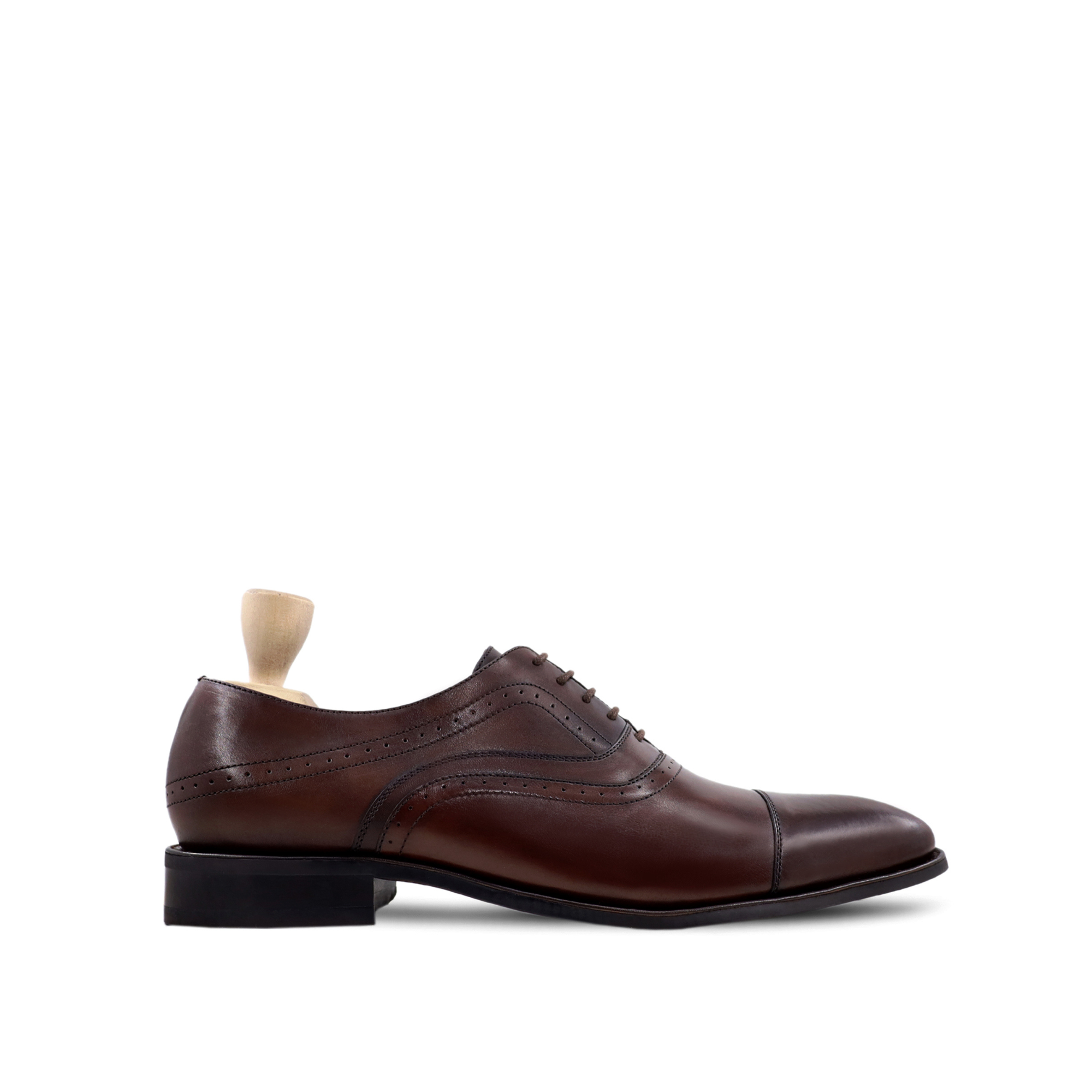 Heberto - Men's Brown Calf Leather Oxford Shoe