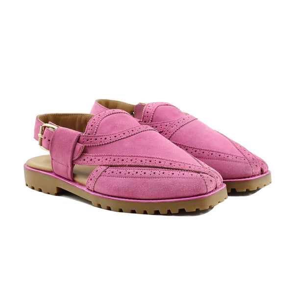 Kane - Men's Pink Kid Suede Sandal