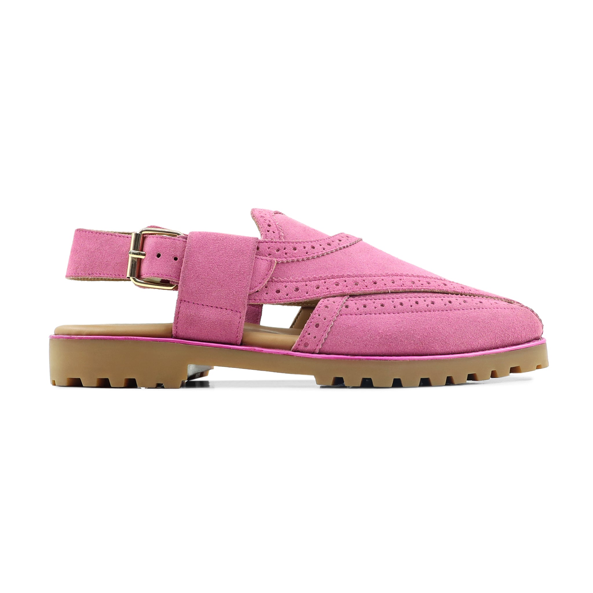 Kane - Men's Pink Kid Suede Sandal